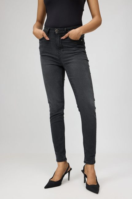 Charcoal Hued Sleek Women's Skinny Jeans